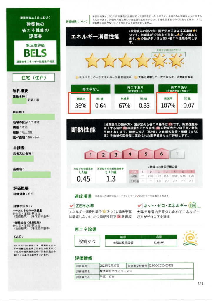 BELS評価書