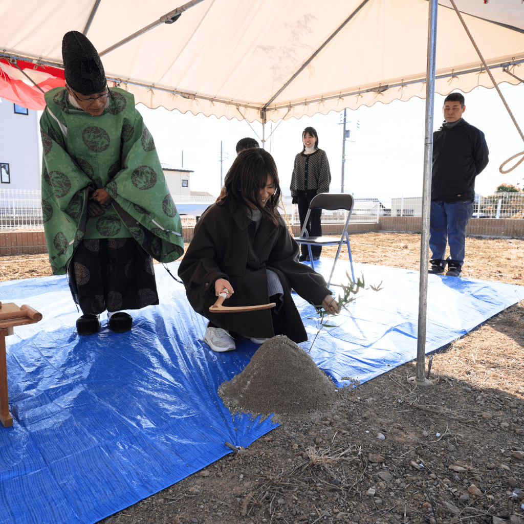地鎮祭の様子