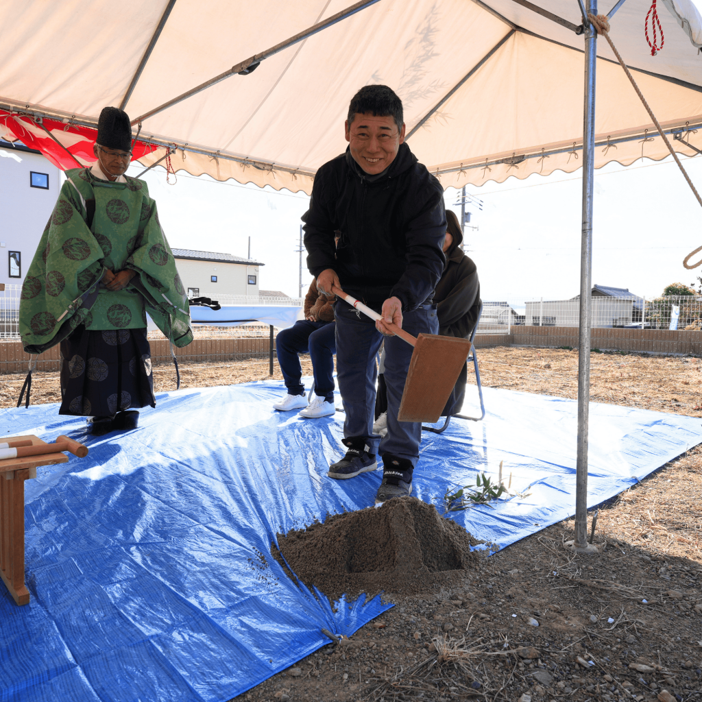 地鎮祭の様子