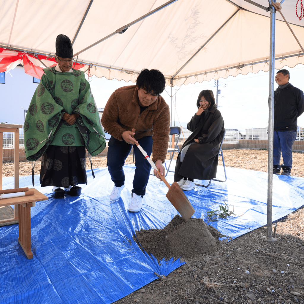 地鎮祭の様子